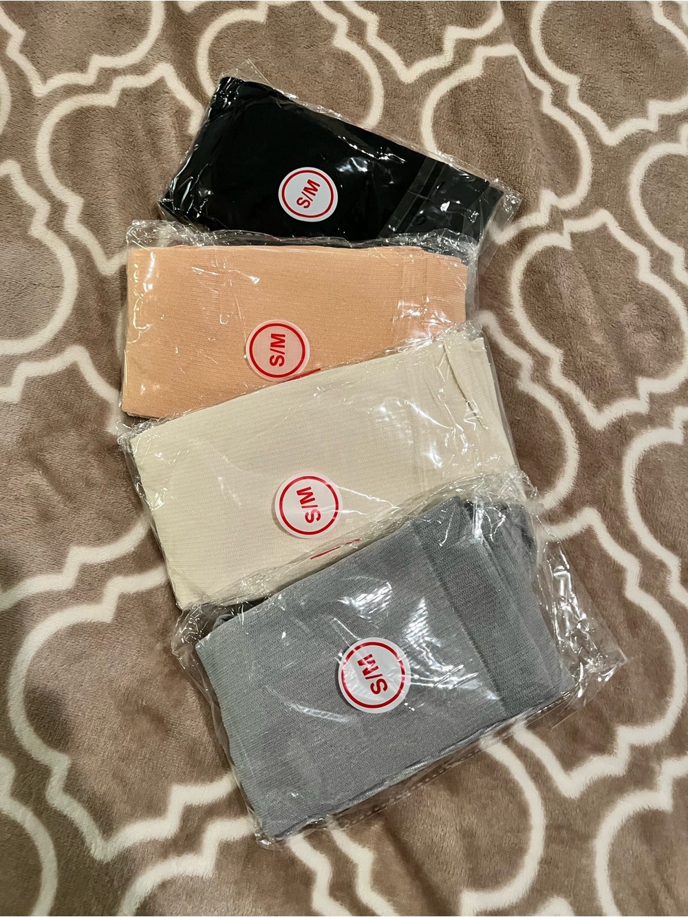 Women’s Compression Socks - Pack of 4 (Black, Beige, Cream, Gray)